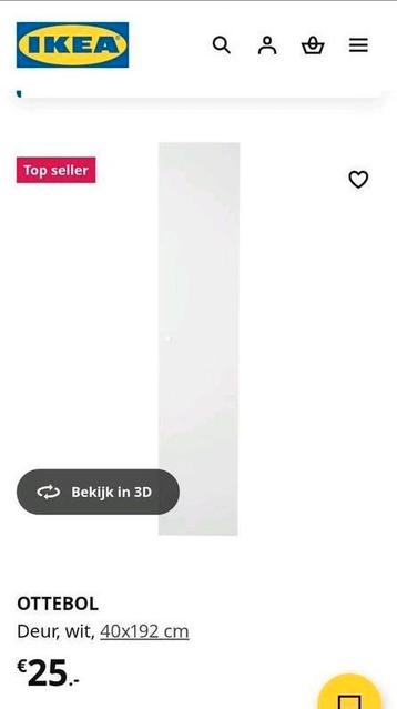 1 Ikea Ottebol deur voor Billy kast - afbeelding 1