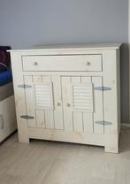 Witte (white wash) kast of commode, Ophalen, Gebruikt, 100 tot 150 cm, Minder dan 100 cm