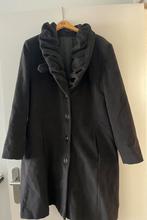 Zwarte Wol/Cashmere  Dames Mantel. Designed in Austria. 44, Kleding | Dames, Jassen | Winter, Ophalen of Verzenden, Zo goed als nieuw