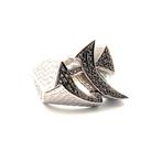 Japanse K platina ring met diamanten nieuw gecertificeerd, 20 of groter, Heer, Nieuw, Ophalen of Verzenden