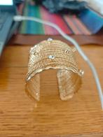 Brede metalen manchet armband, goudkleurig, Ophalen of Verzenden, Nieuw, Goud