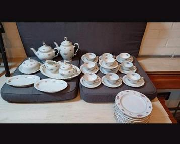 Grote antieke servies set  beschikbaar voor biedingen