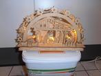Houten kerststal, met verlichting., Ophalen of Verzenden, Zo goed als nieuw