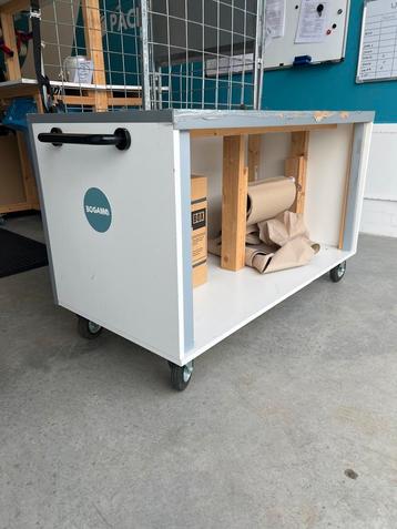 Magazijn Transportkar met Rem & Rolhouder beschikbaar voor biedingen