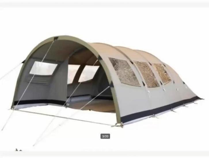 Familietent vrijbuiter tannon 460 6 persoons, Caravans en Kamperen, Tenten, tot en met 6, Gebruikt, Ophalen