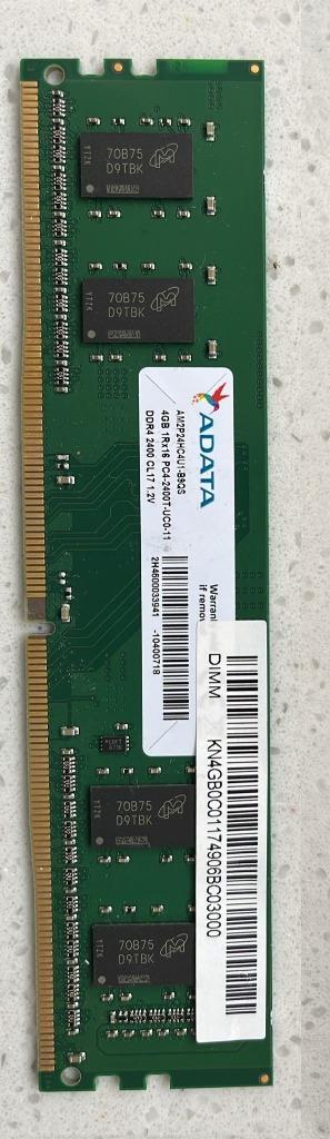 RAM Geheugen Adata 4GB DDR4 2400