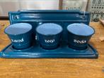 Zand zeep en soda emaille set carlotte antiek en brocante, Ophalen