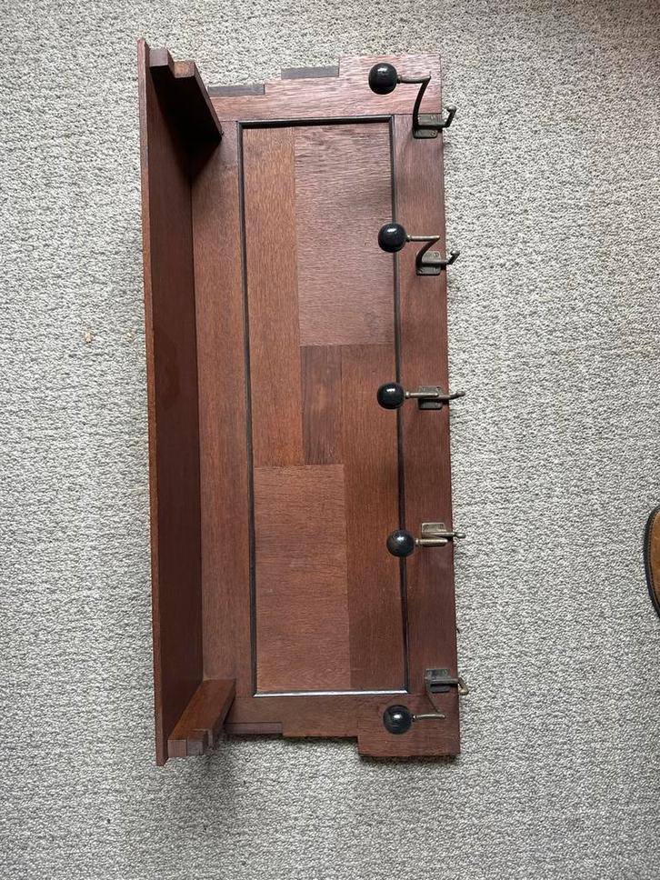 Art Deco Kapstok, Jaren '20, Huis en Inrichting, Woonaccessoires | Kapstokken, Gebruikt, Wandkapstok, Minder dan 100 cm, Hout
