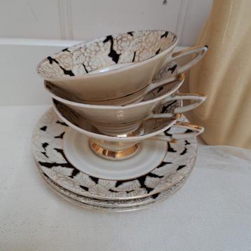 3 Porselein Vintage *HIGH TEA * Kop en schotels  beschikbaar voor biedingen