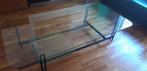 Gispen salontafel met glasplaat, Huis en Inrichting, Tafels | Salontafels, 100 tot 150 cm, Zo goed als nieuw, Minder dan 50 cm