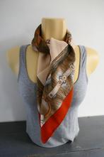 Vintage Romano Shawl Foulard met Jockey's en paarden, Kleding | Dames, Mutsen, Sjaals en Handschoenen, Verzenden, Zo goed als nieuw