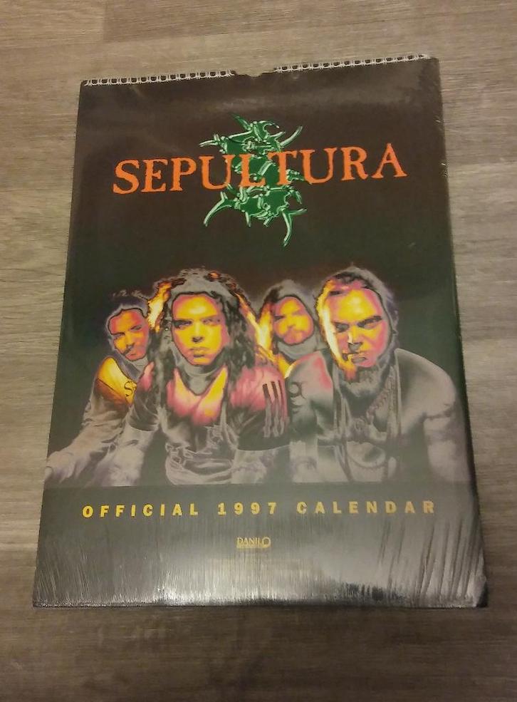 Sepultura 1997 97 muziek vintage metal hardrock kalender, Verzamelen, Muziek, Artiesten en Beroemdheden, Zo goed als nieuw, Overige typen