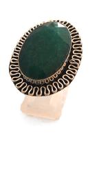 zilveren ring Smaragd edelsteen, Verzenden, Nieuw, 17 tot 18, Dame of Heer