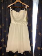 Korte trouwjurk maat 40 strapless met losse schouderbandjes,, Ophalen of Verzenden, Nieuw, Wit, Trouwjurk