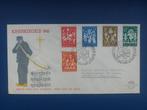 Postzegel NL 1961 FDC 49 Kinderzegels 07-10, Postzegels en Munten, Postzegels | Nederland, Ophalen of Verzenden, Na 1940, Gestempeld