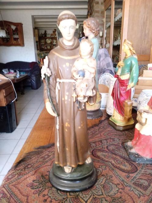 Prachtig oud beeld van de heilige antonius, Antiek en Kunst, Antiek | Religie, Ophalen of Verzenden