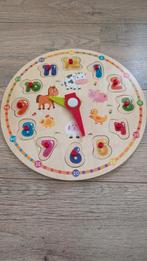 Playtive houten puzzelklok, Kinderen en Baby's, Speelgoed | Kinderpuzzels, Ophalen, Minder dan 10 stukjes, Zo goed als nieuw