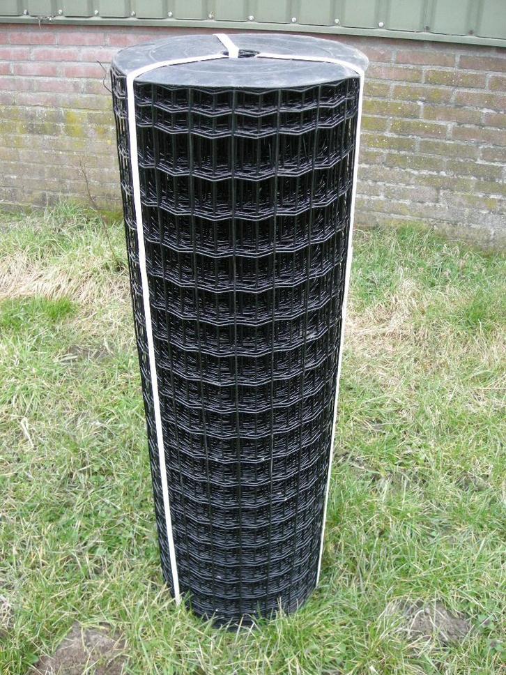 Gaas Eurofence 120 cm hoog maas 5x5 zwart DRAADDIKTE 2,5MM, Tuin en Terras, Gaas en Draad, Nieuw, Gaas, 20 meter of meer, Ophalen