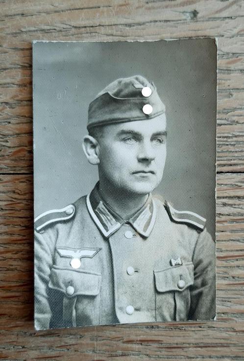 Duitse soldaat foto portret WW2, Verzamelen, Militaria | Tweede Wereldoorlog, Landmacht, Foto of Poster, Duitsland, Ophalen of Verzenden