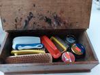 Vintage schoenpoetsdoos met inhoud, Ophalen of Verzenden