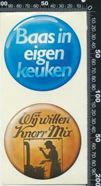 Sticker: Knorr - Baas in eigen keuken - Wij willen Knorr Mix, Ophalen of Verzenden, Zo goed als nieuw, Bedrijf of Vereniging