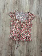 Prachtige rood roze bloemetjes top van NafNaf, maat 34 - XS., Kleding | Dames, Ophalen of Verzenden, NafNaf, NafNaf, Onb