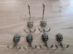 Leeuwekop kapstokhaken van messing, Huis en Inrichting, Woonaccessoires | Kapstokken, Ophalen of Verzenden, Metaal, Wandhaken