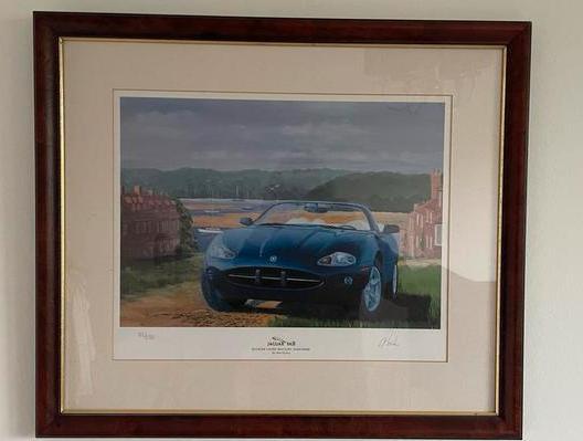Zeefdruk Jaguar XK8 - Dan Parker, Antiek en Kunst, Kunst | Litho's en Zeefdrukken, Ophalen