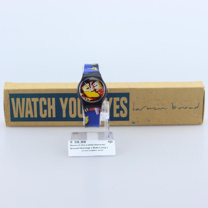 Bausch En Lomb Herman Brood Horloge ( Batt Leeg ), Sieraden, Tassen en Uiterlijk, Horloges | Heren, Zo goed als nieuw