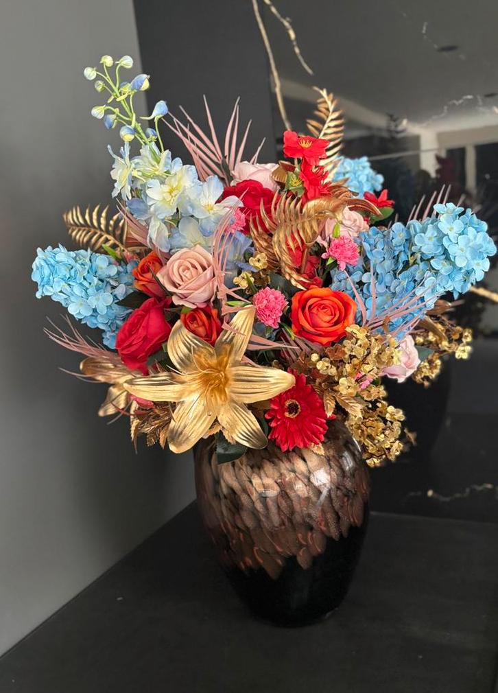Echte eyecatcher compleet met vaas, Huis en Inrichting, Woonaccessoires | Kunstplanten en Kunstbloemen, Nieuw, Ophalen of Verzenden