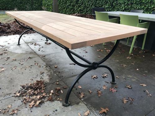 Hardhouten buitentafel - Hardhout - Smeedijzer - Ardworks BV, Tuin en Terras, Tuintafels, Nieuw, Rechthoekig, Hout, Ophalen of Verzenden