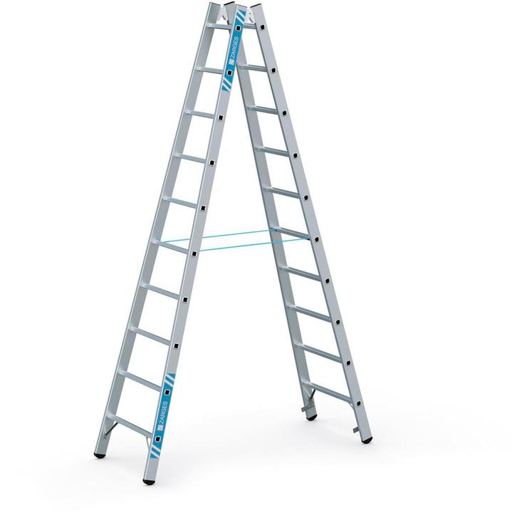 Zarges Coni B 40314 Aluminium Trap 2x12 Werkhoogte 4.6 Meter, Doe-het-zelf en Verbouw, Ladders en Trappen, Nieuw, 4 meter of meer