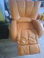 Lederen Relaxfauteuil, Gebruikt, Minder dan 75 cm, Leer, Ophalen of Verzenden