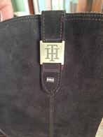 Tommy Hilfiger donker bruine suède laarzen mt 42, Hoge laarzen, Bruin, Verzenden, Gedragen