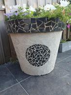 XXL mozaïek bloempot 80 cm doorsnede, 70 cm hoog, Tuin en Terras, Bloempotten, Ophalen, Steen, 40 cm of meer, Tuin