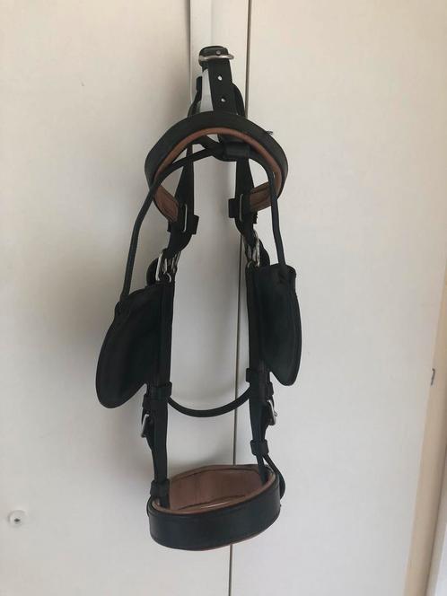 Hoofdstel Full Ideal Zwart Cognac Oogkleppen ( Mentuig ), Dieren en Toebehoren, Paarden en Pony's | Hoofdstellen en Tuigage, Gebruikt