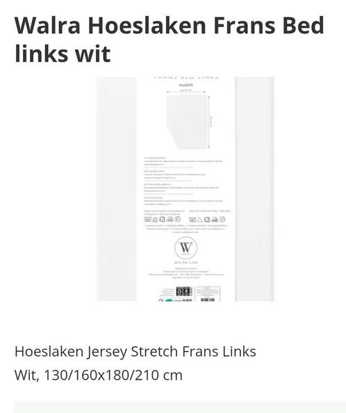 Wit jersey hoeslaken Frans bed links, Caravans en Kamperen, Kampeeraccessoires, Zo goed als nieuw, Ophalen of Verzenden