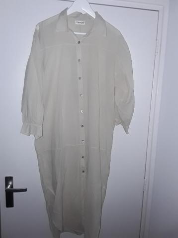 Transfer Licht Beige Lange Blouse/Jurk Maat 2 = Maat M beschikbaar voor biedingen