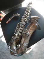 Antieke Verzilverde Alt Saxofoon - 100 jaar!, Muziek en Instrumenten, Blaasinstrumenten | Saxofoons, Ophalen of Verzenden, Gebruikt