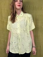 Vintage blouse, maat 40/42 - L/XL - groen - bloemetjes -, Maat 38/40 (M), Ophalen of Verzenden, Vintage, Gedragen
