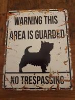 Bord No trespassing Hond Metaal., Dieren en Toebehoren, Ophalen of Verzenden, Zo goed als nieuw