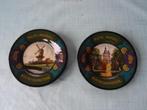 2x Oud wandbord plateel Ivora Gouda Wijk bij Duurstede, Antiek en Kunst, Antiek | Keramiek en Aardewerk, Ophalen
