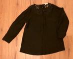 Zwarte zijden blouse van Sandro maat 36 (1), Ophalen of Verzenden, Zo goed als nieuw, Maat 36 (S), Zwart
