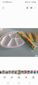 Nieuwe mengpalet + kwasten set, Hobby en Vrije tijd, Schilderen, Ophalen of Verzenden