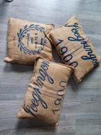 Jute kussens, Huis en Inrichting, Woonaccessoires | Kussens, Ophalen of Verzenden, Nieuw, Vierkant