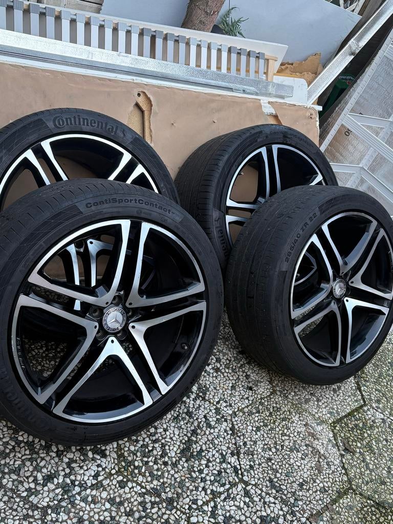 Mercedes GLE Coupé AMG 22 inch velgen + banden, Gebruikt, 285 mm, Banden en Velgen, Overige maten