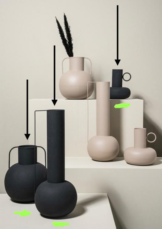 Zwarte vazen ROMAN Style - NIEUW - set 5 stuks, Huis en Inrichting, Lampen | Hanglampen, Nieuw, Ophalen of Verzenden, ROMAN STYLE (DELPHI, OLA & BELL)