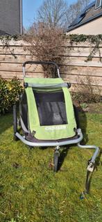 Croozer Kid for 2 fietskar groen, Ophalen, Gebruikt, Opvouwbaar, Croozer