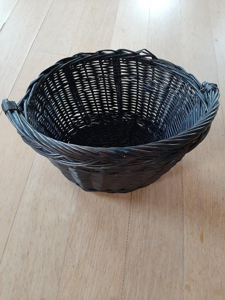 Fietsmand zwart riet, Ophalen, Gebruikt, Overige merken