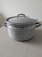 Grijsgewolkte emaille pan, Ophalen of Verzenden, Overige materialen